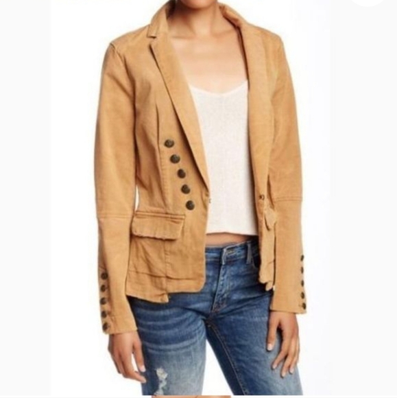 Free People Jackets & Blazers - Free People Military Structured Washed Fitted Blazer size Small
